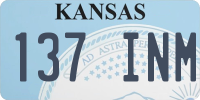 KS license plate 137INM