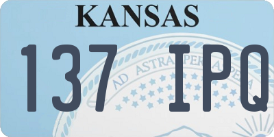 KS license plate 137IPQ