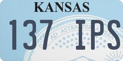 KS license plate 137IPS
