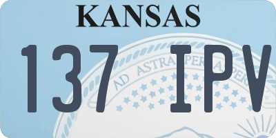 KS license plate 137IPV