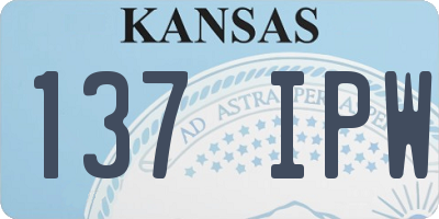 KS license plate 137IPW