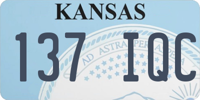 KS license plate 137IQC