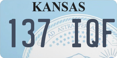 KS license plate 137IQF