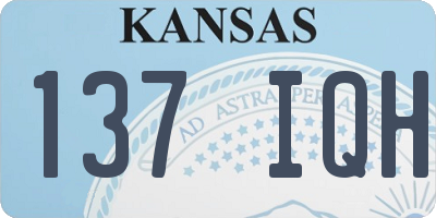 KS license plate 137IQH