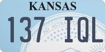 KS license plate 137IQL