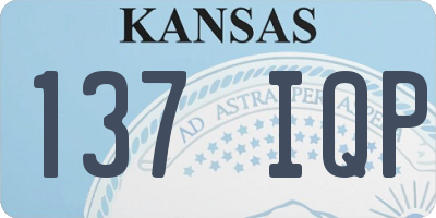 KS license plate 137IQP