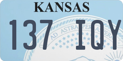 KS license plate 137IQY