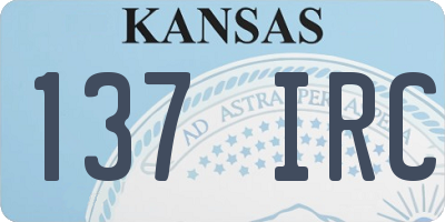 KS license plate 137IRC