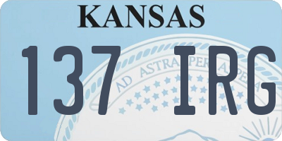 KS license plate 137IRG