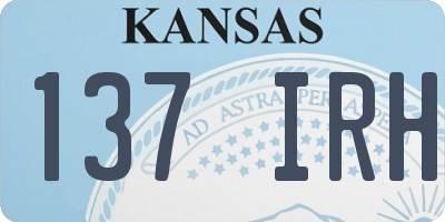 KS license plate 137IRH