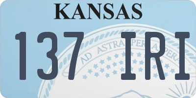 KS license plate 137IRI