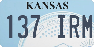 KS license plate 137IRM