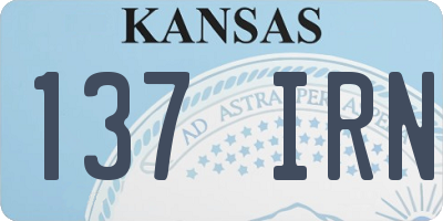 KS license plate 137IRN