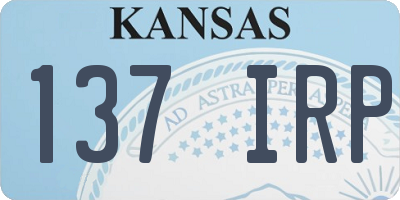 KS license plate 137IRP