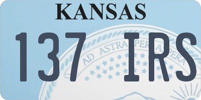 KS license plate 137IRS