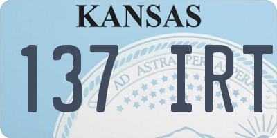 KS license plate 137IRT