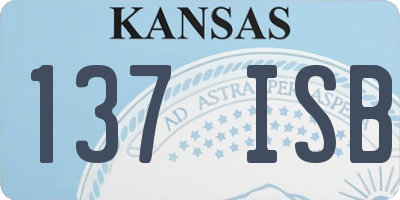 KS license plate 137ISB