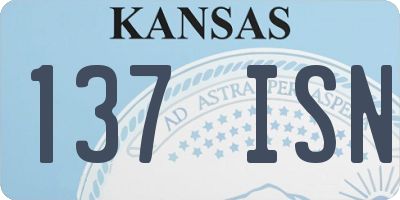 KS license plate 137ISN