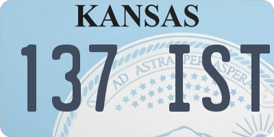 KS license plate 137IST