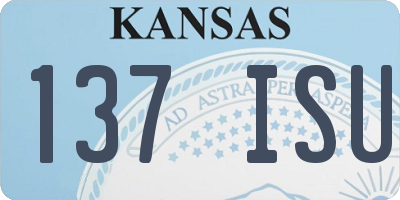 KS license plate 137ISU