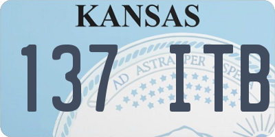 KS license plate 137ITB