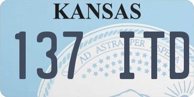 KS license plate 137ITD