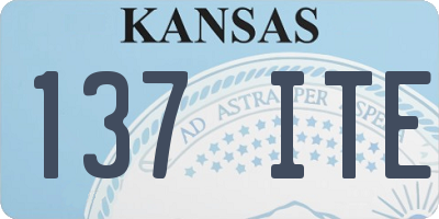 KS license plate 137ITE