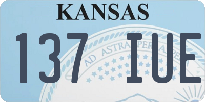 KS license plate 137IUE
