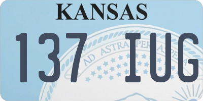 KS license plate 137IUG