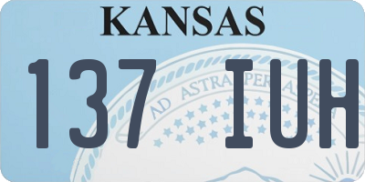 KS license plate 137IUH