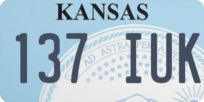 KS license plate 137IUK