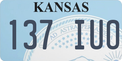 KS license plate 137IUO