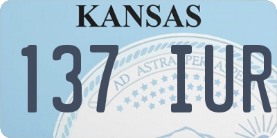 KS license plate 137IUR