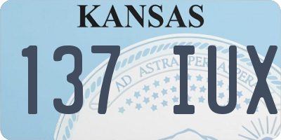 KS license plate 137IUX