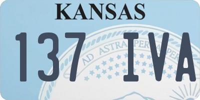 KS license plate 137IVA