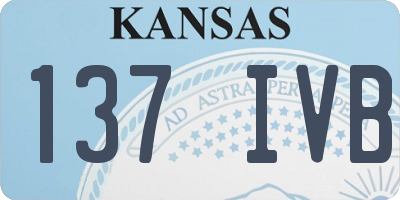 KS license plate 137IVB