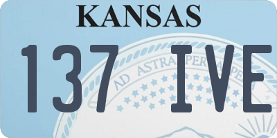 KS license plate 137IVE
