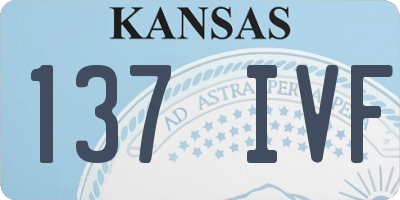 KS license plate 137IVF