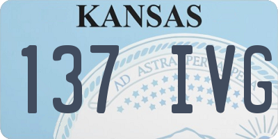 KS license plate 137IVG