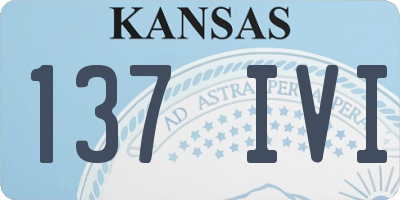 KS license plate 137IVI