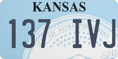 KS license plate 137IVJ