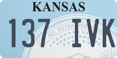 KS license plate 137IVK