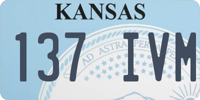 KS license plate 137IVM