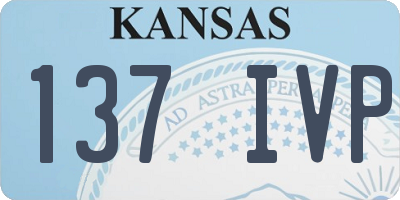 KS license plate 137IVP