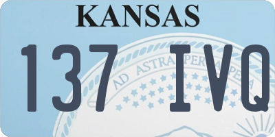 KS license plate 137IVQ