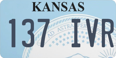 KS license plate 137IVR