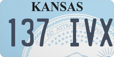 KS license plate 137IVX