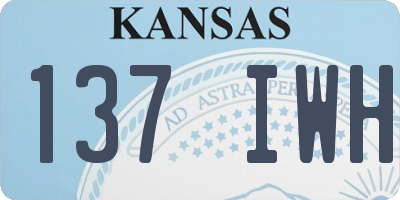 KS license plate 137IWH