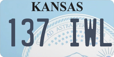 KS license plate 137IWL