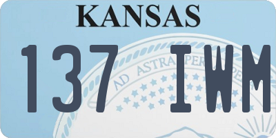 KS license plate 137IWM